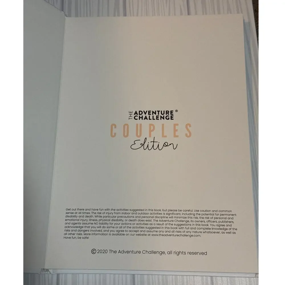 The Adventure Challenge Couples Edition Scratch Off Date Night Book Hardcover